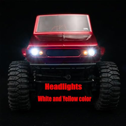 LED Headlights Taillight Front&Rear Lamp Light Kit for 1/18 Redcat Ascent RC Crawler Car Upgrades Parts
