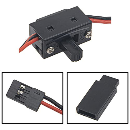 ShareGoo 4 Cell AA Battery Container Holder Case Box & On/Off Power Switch with JR Style Connector Compatible with HSP Redcat Axial Tamiya Wltoys Himoto 1/8 1/10 1/16 RC Car Truck Crawler