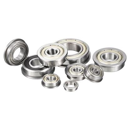 FR8ZZ Flanged Ball Bearing, ID 1/2 x OD 1-1/8" x Width 5/16" Miniature Bearings, Double Metal Shielded Deep Groove Bearings, Pre-Lubricated (GCr15) Chrome Steel 10pcs - size: FR8ZZ 1/2"x1-1/8"x5/16"