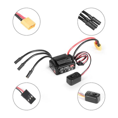 RiToEasysports Brushless ESC, Reliable for Off-Road RC Crawling and Mud Adventures, RC Crawler Speed Controller with XT60 Plug for 1/10 Scale Hobbyists and Enthusiasts - color: Black Xt60 Plug
