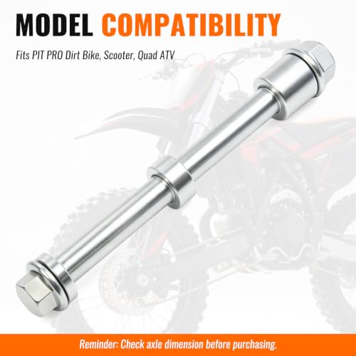 Minho 12mm 180mm Front Rear Axle with Bush 20mm 10mm 5mm Fit for PIT PRO Dirt Bike Scooter QUAD ATV - size: 12-180mm