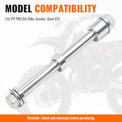 Minho 12mm 180mm Front Rear Axle with Bush 20mm 10mm 5mm Fit for PIT PRO Dirt Bike Scooter QUAD ATV - size: 12-180mm