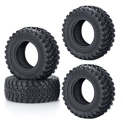 4PCS Rubber Micro RC Tires 38mm for Kyosho Mini Z 4x4 Tires 1/18 Scale 1/24 Scale - size: 38mm