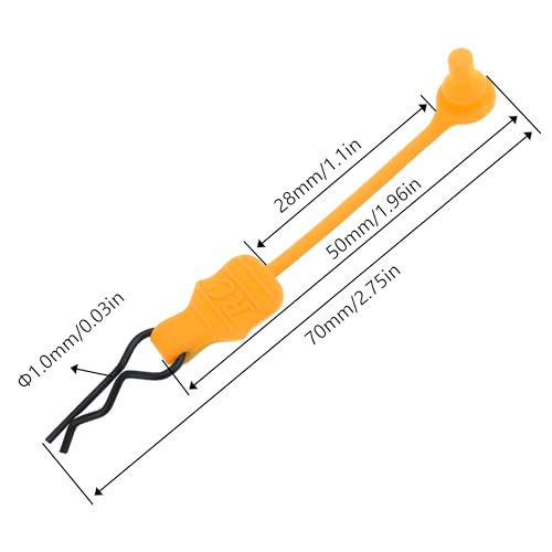 1.0mm RC Cars Body Clips with Pull Tabs for Universal 1/14 1/16 1/18 SCX24 Remote Control Car Compatible with Redcat HPI Himoto HSP Exceed Truck Buggy(10 Pieces,Orange) - color: Orange