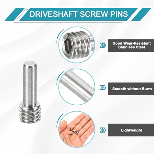 MECCANIXITY 5 Pack Driveshaft Screw Pins, M4x11x3mm Universal Stainless Steel Drive Shaft Screw Pins, RC Car Repair Parts for Electric Car/Truck Replacement - size: M4x11x3mm