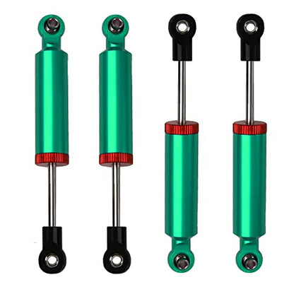 4Pcs RC Car Shocks Shock Absorber Internal Spring Shocks Damper Upgrade Parts Compatible with Axial SCX10 Traxxas TRX4 Redcat Tamiya 1/10 RC Crawler (Hole Distance:90mm, Green) - color: Green, size: Hole Distance:90mm