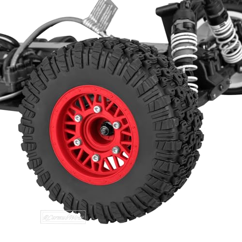 RC Wheels and Tires Truck Tires Short Course Tires for 1/10 Scale Car Arrm a Senton,Slash 2WD 4×4,Axia1,Rc 4wd,Red cat,Plastic Wheels Rubber Tires,4pcs,Red - color: Red(4pcs)