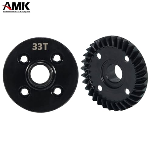 AMK Steel TRX4 Bevel Gear 12T-33T Overdrive 10T-35T Underdrive Differential Gears Ring Pinion Set for 1/10 RC Crawler TRX6 TRX4 Upgrades