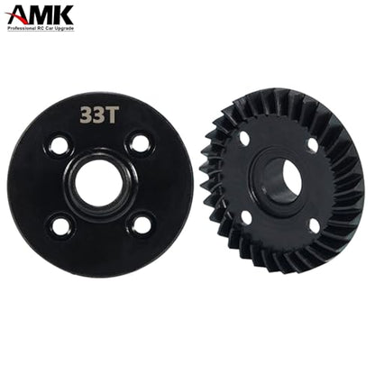AMK Steel TRX4 Bevel Gear 12T-33T Overdrive 10T-35T Underdrive Differential Gears Ring Pinion Set for 1/10 RC Crawler TRX6 TRX4 Upgrades