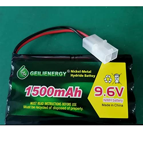 9.6V 1500mAh Rechargeable NiMH RC Battery with Tamiya Connector Compatible with RC Car RC Truck RC Airplane RC Boat Traxxas LOSI Associated HPI Kyosho Tamiya Quadcopter Drone Hobby (2 Pack) - color: 9.6V 1500 MAH Battery (2 PACK)