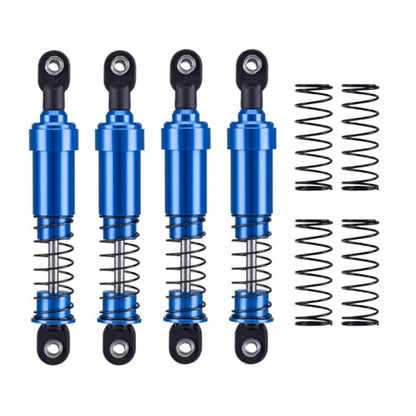 RCQQPS 4pcs Aluminum Big Bore Shocks for 1/10 RC Crawler LCG Chassis Gspeed V3 Element Enduro SCX10 TRX4 Gamde R1 Comp Builds DIY (Blue 95mm 4pcs) - color: Blue 95mm 4pcs
