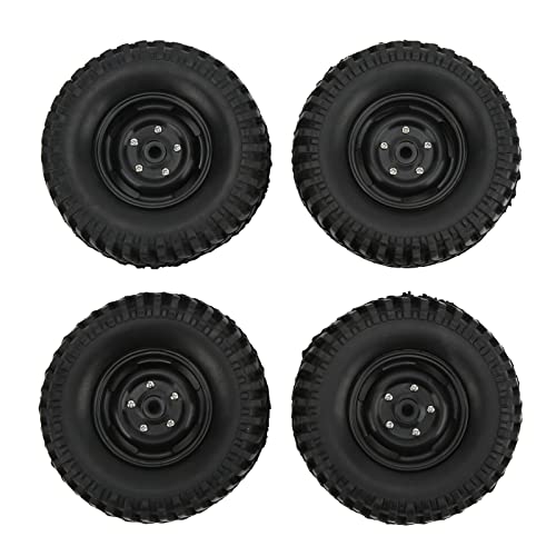 RC Rubber Tires Set, RC Tires and Wheel Rims Set 4pcs Durable Heavy Duty 100mm for 1/10 RC Crawler