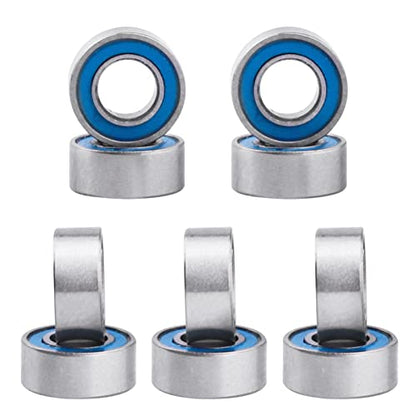 Professional RC Ball Bearings Double Rubber Sealed for Traxxas Arrma Axial Team Associated Losi Redcat Racing RC4WD Tamiya HPI (10-Pack) (3x6x2.5mm) - size: 3x6x2.5mm