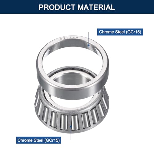 ST2749 Tapered Roller Bearing Cone and Cup Set | 1.0625" Bore 1.98" OD 0.5598" Cup Width, Chrome Steel Taper Bearings Set, ABEC-3 - size: ST2749
