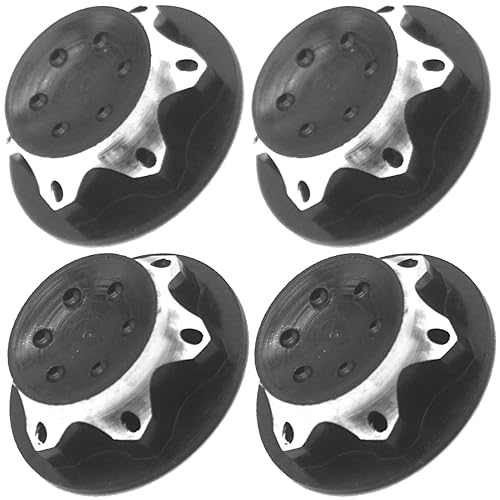 4Pcs ShareGoo Aluminium Wheel Hub Cover Nut Anti-dust Cover 17mm Self-Lock Hex Nut Adapter Compatible with Traxxas Hobao Team-C Losi HSP Redcat 1/8 RC Car Truck