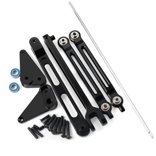 Aluminum Alloy Rear Anti Swing Rod & Stabilizer Bar Set | Upgrade Parts, For 1/10 Losi Hammer Rey U4, RC Crawler Car