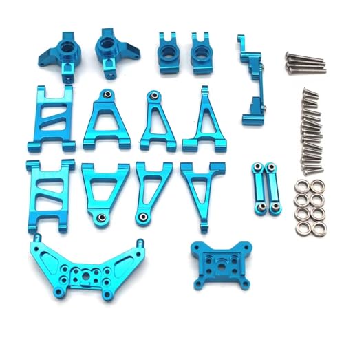 RC Cars Crawler Parts Compatible with MJX 14303 14301 14302 4WD 1/14 Remote Control Car Metal Upgrade Parts Fragile Set of 10 Pieces(Blue) - color: Blue