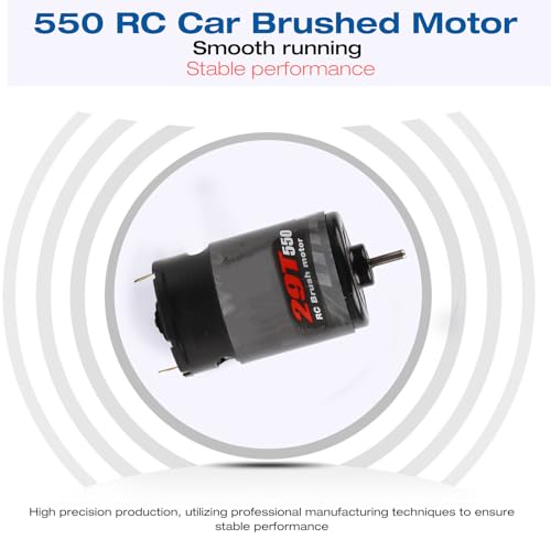 RC Brushed Motor, Low Noise High Performance 550 Motor 29T Standard for Off Road Crawler RC Car Enthusiasts Hobbyists Outdoor Adventure Racing