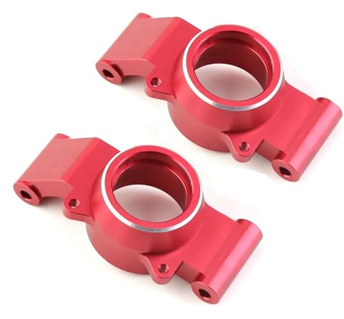 Alloy Rear Hub Carrier #7752 Upgrade Parts for 1/5 X-Maxx Xmaxx 6S 8S RC Monster Truck 2pcs/Set (Red)