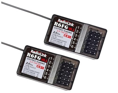 Eighteenup Radiolink R6FG 6 Channels 2.4GHz Surface Receiver Works with Radiolink Remote Controller RC4GS V3/RC4GS V2/RC4GS/RC6GS V3/RC6GS V2/RC6GS/RC8X for RC Car&Boat(2 Pcs) | For Radiolink Remote Controller, RC4GS V3, RC4GS V2, RC4GS, RC6GS V3, RC6GS V