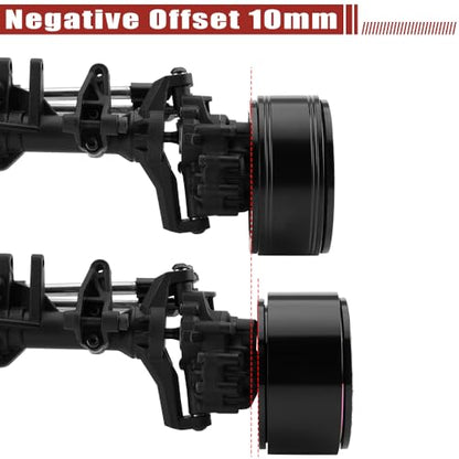 GLOBACT Rainbow 1.9 Beadlock Wheel Offset -10mm for 1/10 RC RC Crawler, B | Fits SCX10 TRX4 TRX6 Redcat Gen7 Gen7PRO Gen8 D90 VS4-10 - color: Neon Color-b