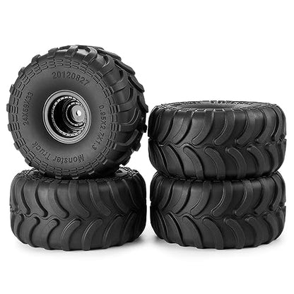 MORLORDY 1.0" Plus Wheel Tires Set 69 * 33mm for Axial SCX24 TRX4M TFMS FCX24 1/18 1/24 RC Crawler Car Upgrade Parts