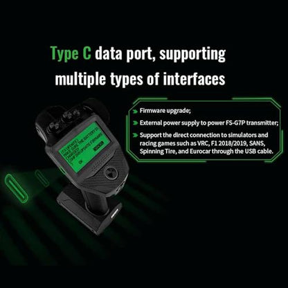 Flysky Upgrade G7P+10 Channels RC Transmitter and R11P Receiver Kit, 2.4GHz Remote Controller with LCD Display for RC Cars, Boats