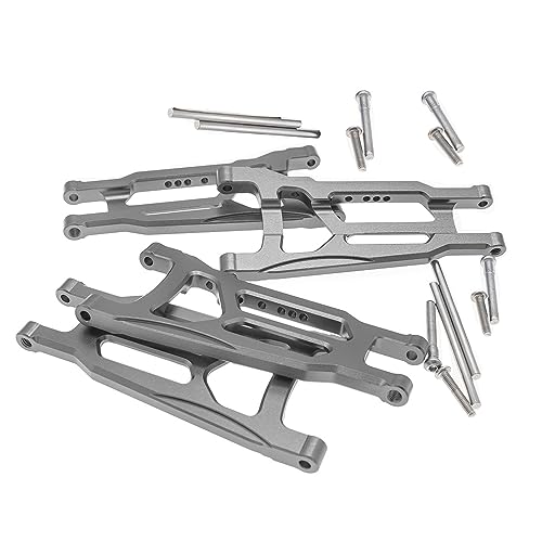 4-Pack Alloy Front&Rear Suspension Arms for Traxxas 1/10 4X4 Slash, Stampede, Rustler 4WD VXL-Replaces Part 3655 - color: Titanium