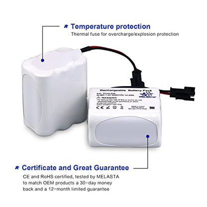 melasta 7.2V 2000mAh NiMH Battery for Tivoli PAL/iPAL Radio | Replacement for MA-1, MA-2, MA-3 models. 2-wire connector. Compatible with Tivoli PAL and iPAL radios. Long runtime.