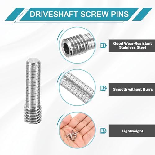 MECCANIXITY 8 Pack Driveshaft Screw Pins, M3x11x3mm Universal Stainless Steel Drive Shaft Screw Pins, RC Car Repair Parts for Electric Car/Truck Replacement - size: M3x11x3mm