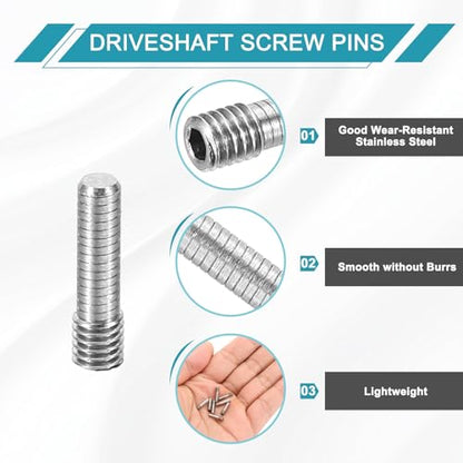 MECCANIXITY 8 Pack Driveshaft Screw Pins, M3x11x3mm Universal Stainless Steel Drive Shaft Screw Pins, RC Car Repair Parts for Electric Car/Truck Replacement - size: M3x11x3mm