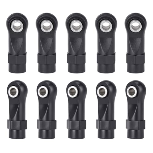20Pcs RC Linkage Rod Ends,M3 Ball Joint Head Set for Traxxas TRX-4 Axial SCX10 HSP 90046 90047 1/10 RC Crawlers Car Upgrade Parts (20pcs Straight) - style: 20pcs Straight