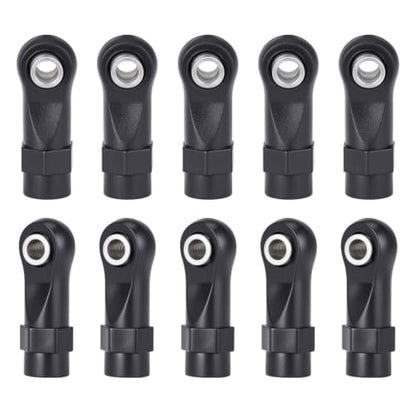 20Pcs RC Linkage Rod Ends,M3 Ball Joint Head Set for Traxxas TRX-4 Axial SCX10 HSP 90046 90047 1/10 RC Crawlers Car Upgrade Parts (20pcs Straight) - style: 20pcs Straight