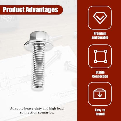 4PCS M5 x 20mm Car Ignition Coil Mounting Bolts, Stainless Steel | Pitch/head check, washer seat, blind-hole depth, hand-start setup, service-manual torque, automotive repair accessories - size: M5*20