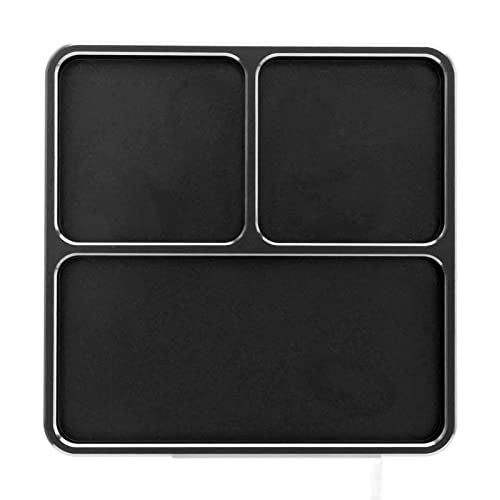 Magnetic Screw Tray RC Repair Tool Aluminum Alloy Screw Tray Metal RC Fitting Disk for Car Boat Model Airplane Storage Solution for Parts Screws (Black)