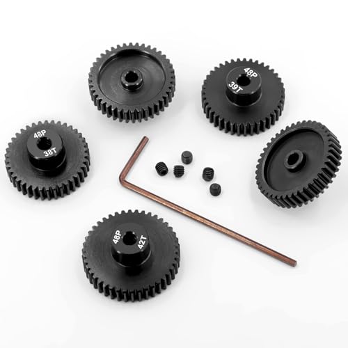 OGRC 48P Pinion Gear 38T 39T 40T 41T 42T 3.175mm Shaft Motor Pinion Gear for 1/10 RC Brushless Brush Motor - size: 38T 39T 40T 41T 42T