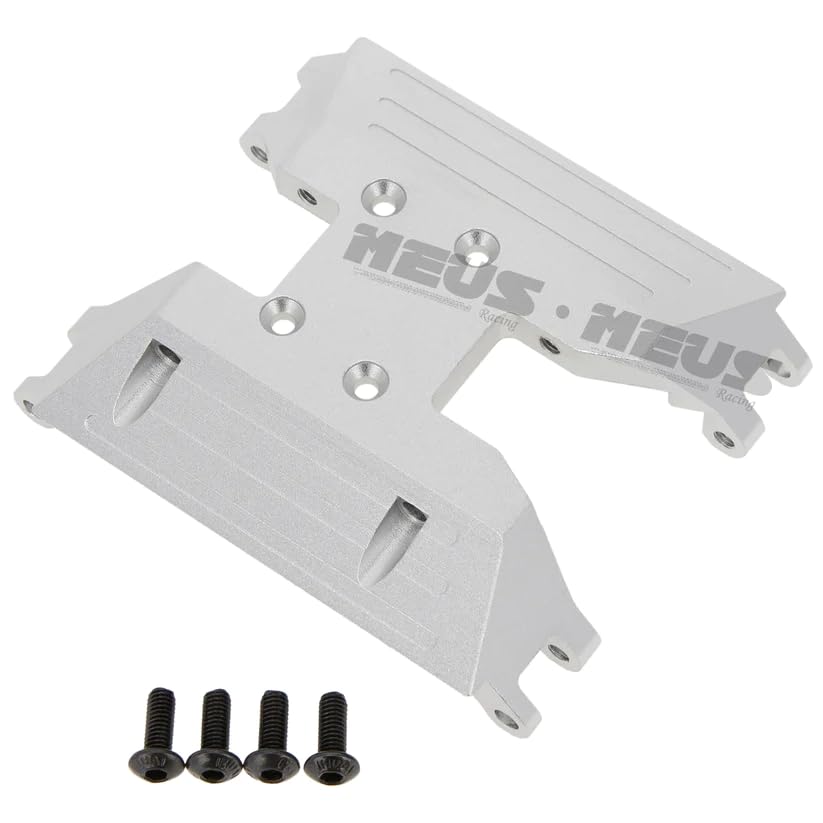 Meus Aluminum Chassis Skid Plate for AXIAL 1/18 UTB18 - Remote Control Car, RC Car, RC Crawler 1/18 Upgrade Parts Axial UTB18 (HELIDIRECT) (Silver)