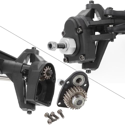 REDSPIDER Front and Rear Plastic Currie F9 Portal Axle Complete ， for Axial Capra UTB10 1.9 UTB 1/10 rc Crawler axles ﻿ (Front+Behind)