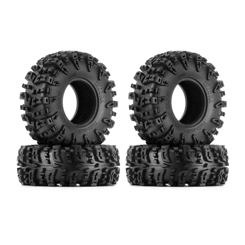 INJORA 1.3" Swamp Claw Mud Terrain Tires for 1/18 1/24 RC Crawler 70 * 27mm