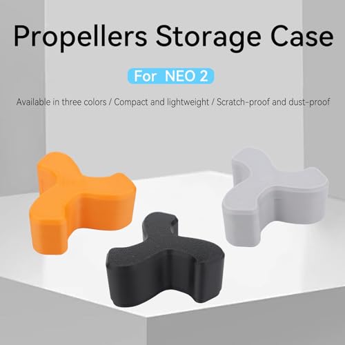 Propellers Storage Case For DJI NEO 2, Scratch-Resistant and Wear-Resistant Protective Box, Drone Neo 2 Portable Blades Carrying Case. (Grey) - color: Grey