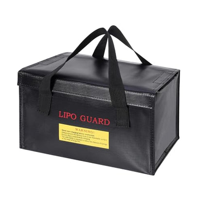 SpeedyFPV Portable Lipo Battery Safety Bag Guard Fireproof Fiberglass Charging Bag (10.25 x 5 x 6 Inches) - style: 10.25 X 5 X 6 Inches