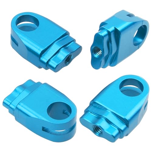 ShareGoo Metal RC Body Post Mounts Front Rear Body Holder Kit Compatible with Tamiya TT02 TT-02 1/10 RC Upgrade Parts (Blue) - color: Blue