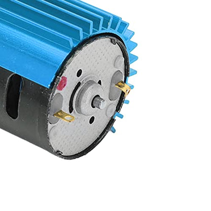 2 Speed 370 Brushed Motor, RC Brush Motor, Heat Dissipation High Speed High Efficiency RC Brush Motor Metal Gear with Heat Sink for WPL RC Car (Blue)