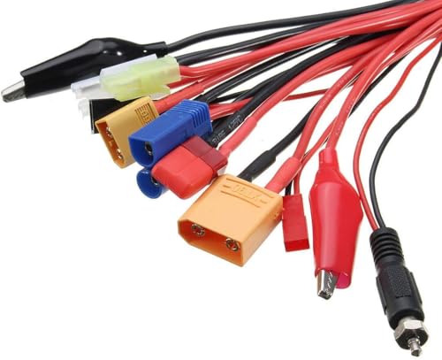 10 in 1 4mm Banana Plug RC Lipo Battery Multi Charger Adapter Lead Cable and 10 in 1 Octopus Convert Cable to XT60H Plug Lead Cable for TRX, T-Plug, Tamiya,Futaba, JST, XT90,XT60,XT30,EC3,EC5