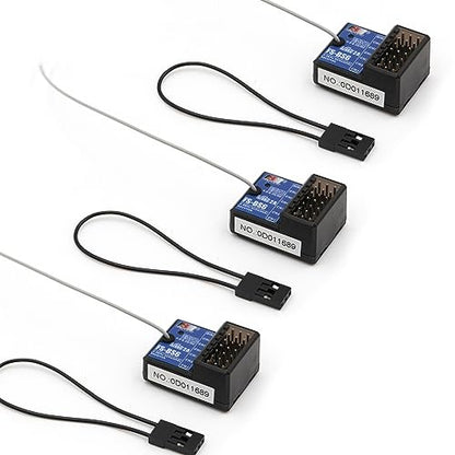 Flysky FS-BS6 6 Channels Receiver with Gyro Stabilization System | For Flysky FS-GT5 Remote Controller Radio AFHDS2A System Transmitter RC Car (3pcs fs-bs6 Receiver) - style: 3pcs fs-bs6 Receiver
