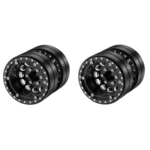 RCHUBAM 2PCS 1.9" Twin Beadlock Wheels for 1/10 Scale SCX10 TRX-4 TRX6 G63 | RC Dually wheels Tractor-Trailer Design,RC Upgrade Parts - style: 2PCS