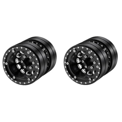 RCHUBAM 2PCS 1.9" Twin Beadlock Wheels for 1/10 Scale SCX10 TRX-4 TRX6 G63 | RC Dually wheels Tractor-Trailer Design,RC Upgrade Parts - style: 2PCS