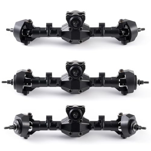 MOHERO +4mm SCX24 Extended Front Axles for Axial SCX24 Deadbolt Bronco JLU C10 Gladiator Base Camp Power Wagon 1/24 RC Crawler Car Upgrade Parts - color: Extended - Front Axle