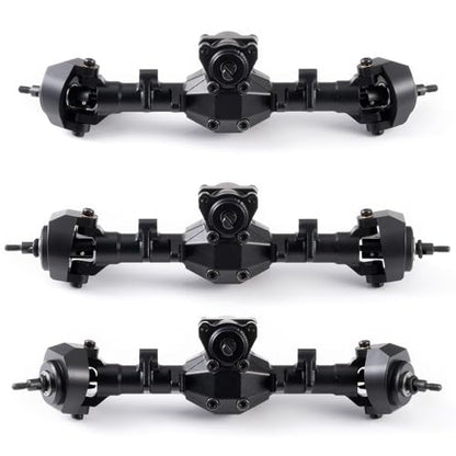 MOHERO +4mm SCX24 Extended Front Axles for Axial SCX24 Deadbolt Bronco JLU C10 Gladiator Base Camp Power Wagon 1/24 RC Crawler Car Upgrade Parts - color: Extended - Front Axle