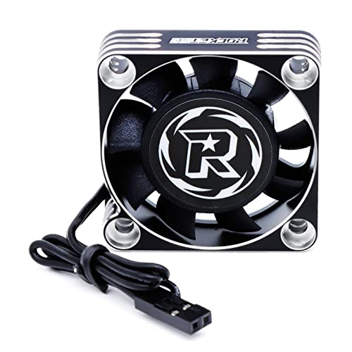 Surpass Hobby 40mm RC Motor Cooling Fan,16000RPM ESC Cooling Fan for 1/8 1/8 RC Truck Car Diameter 40mm Motor（Silver&Black） - style: Silver